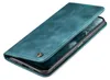 A teal flip-style phone case is shown on a white background. Produktbild-Vorschau