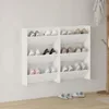 vidaXL Nástěnné botníky 2 ks. Bílé 60x18x90 cm výrobek ze Náhled obrázku produktu 2
