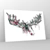 Bilder auf glas - Moose Bunt Kopf Abbildung - 100x70cm - Produktbild-Vorschau 4