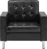 vidaXL Křeslo černé 75x70x75 cm Imitace kůže Náhled obrázku produktu 3