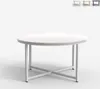 Wohnzimmertisch rund 80 cm mit Marmoreffektplatte Granato - Produktbild-Vorschau 5