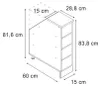 Dachschrägenschrank Vicco Rion Goldkraft Eiche 15 x 81.8 cm Produktbild-Vorschau 2