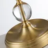 Tischleuchte, Leinen weiß, Glas, Stahl messing, H 62,6 cm Produktbild-Vorschau 2