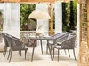 BELIANI Gartentisch Grau Aluminium 140x80 cm für 4 Personen Produktbild-Vorschau 2
