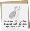 Mr. & Mrs. Panda Grußkarte Bearded Collie Moment - Weiß - Produktbild-Vorschau 1
