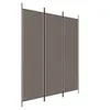 A three-panel room divider with a dark gray fabric and black metal frame, shown against a white background. Voir les images du produit