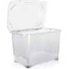 2x 60L Aufbewahrungsbox mit Deckel und Rollen große Box Produktbild-Vorschau 2