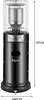 A black outdoor gas heater with dimensions indicated. Produktbild-Vorschau