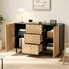 Credenza Merax con 3 cassetti e 2 ante, mobile da salotto Anteprima dell’immagine prodotto 3