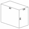 A diagram showing the dimensions of a rectangular object. Podgląd zdjęcia produktu