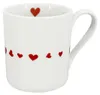 Valentine Becher 350ml Porzellan Weiß mit roten Herzen, Produktbild-Vorschau 1