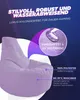 A light purple beanbag chair is shown with marketing text and graphics highlighting its features. Produktbild-Vorschau