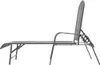A side view of a gray metal chaise lounge chair against a white background. Produktbild-Vorschau