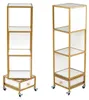 KOMFOTTEU: libreria a 4 ripiani, scaffale angolare girevole Anteprima dell’immagine prodotto 1