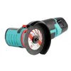 A cordless angle grinder with a cutting disc is shown against a white background. Náhled obrázku produktu