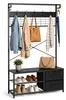 Perchero Relaxdays con estante para zapatos, ganchos, 2 Vista previa de la imagen del producto 1