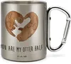 Mr. & Mrs. Panda karabinerbecher Otter Herz - Transparent - Produktbild-Vorschau 1