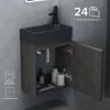 doporro Mobile Bagno Sospeso con Lavabo Set di Mobili da Anteprima dell’immagine prodotto 4