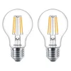 Two clear LED light bulbs with visible filaments, presented on a white background. Produktbild-Vorschau