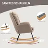 HOMCOM Schaukelstuhl Schwingsessel mit Chenilleoptik für Produktbild-Vorschau 4