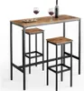 Bartisch-Set Vicco Fyrk Antikholz 120 x 50 cm mit 2 Produktbild-Vorschau 8