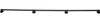 A black metal handrail with three mounting brackets, shown horizontally against a white background. Podgląd zdjęcia produktu