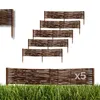 WikliBOX | Set di 5 bordure per aiuole in vimini 100 x 20 Anteprima dell’immagine prodotto 1