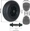 Schubkarrenrad 4.80 / 4.00-8 mit Achse Schutzkappen 200 Kg Produktbild-Vorschau 2