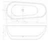 Freistehende Badewanne CHICAGO 170x75x58 cm Produktbild-Vorschau 4