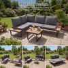 HOMAVO Gartenlounge Set 4 Personen L-Form Gartensofa Produktbild-Vorschau 6