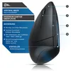 A diagram showing a vertical mouse with callouts and descriptive text. Produktbild-Vorschau