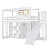 Kinder-Etagenbett mit Rutsche & Schrank – 3-in-1 Design mit Produktbild-Vorschau 17
