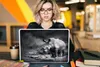 MuchoWow® Laptop Aufkleber Sticker Cover Rhinozeros - Natur Produktbild-Vorschau 5