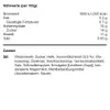 Nutritional information and ingredients list for a food product. Anteprima dell’immagine prodotto