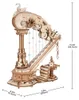 Robotime Rokr 3D-houten puzzel, magische harp muziekdoos, Productafbeelding-voorbeeld 9
