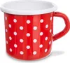 Orion Emaille-Becher retro emailliert 0,4l ROT MIT WEISSEN Produktbild-Vorschau 1
