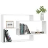 vidaXL Wandregale Hochglanz-Weiß 104x20x58,5 cm Produktbild-Vorschau 4