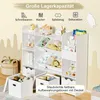HOMMPA Holz Kinder Bücherregal Kinderregal mit 4 Boxen und Produktbild-Vorschau 6
