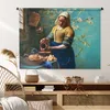 MuchoWow® Wandteppich Wandbehang Milchmädchen - Mandelblüte Produktbild-Vorschau 6