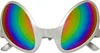 Alien Brille mit holografischen Gläsern - Außerirdischer Produktbild-Vorschau 1