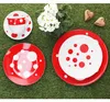 Servizio combinato Pula rosso 30 pezzi stoviglie a pois Anteprima dell’immagine prodotto 2
