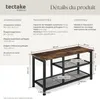 Étagère à chaussures TAUNTON 80x30x45,5cm - Bois foncé Voir les images du produit 6
