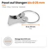 Duschvorhangstange Teleskop Klemm Vorhang Kleider Stange Produktbild-Vorschau 2