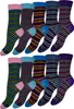 OCERA 10 Paar Damen Socken mit buntem Streifen-Muster - Gr. Produktbild-Vorschau 1