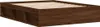 A wooden bed frame with integrated storage. Produktbild-Vorschau