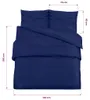 vidaXL Bettwäsche-Set Marineblau 140x200 cm Leichte Produktbild-Vorschau 8