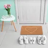 Zerbino Relaxdays in cocco, zerbino a forma di cuore, 60 x Anteprima dell’immagine prodotto 2
