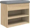 A shoe bench with storage shelves and a padded top. Náhľad obrázku produktu