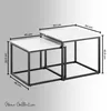 Table basse en bois (lot de 2), Table de salon Moderne, Voir les images du produit 8