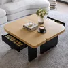 MODFU Table Basse Multifonction avec LED et Rangement, Voir les images du produit 1
